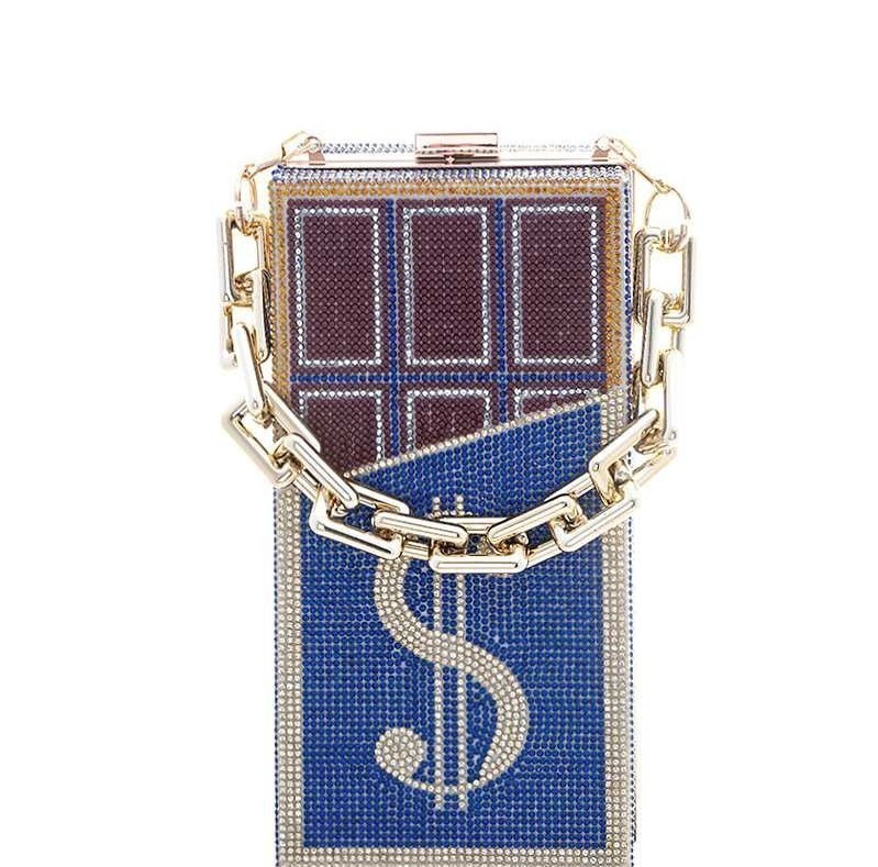 rhinestone money bag